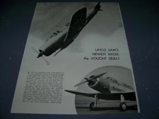 1939 VOUGHT SB2U-1 "NEWEST EAGLE"..1-PAGE ORIGINAL SALES AD..(77X)