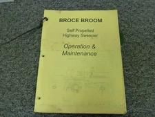 Broce RC-300 RF-300 RJ-300 & RC-100 Sweeper Owner Operator Maintenance Manual xz