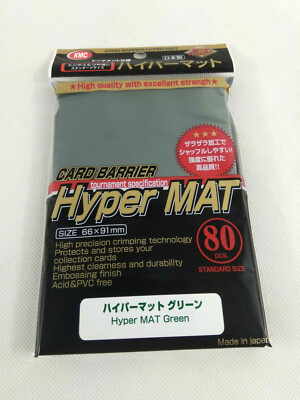 80 KMC Hyper Mat Green Sleeves Schützt Karten 66x91mm Magic MTG YuGiOh Pokemon
