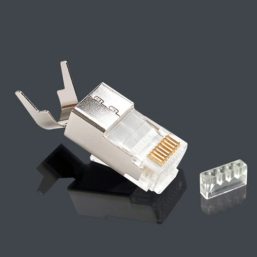 10PCS Cat7 Cat6a RJ45 connector Cable network connector rj45 plug metal shielded