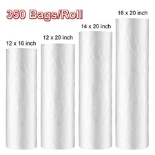 350 Plastic Produce Clear Bag On Roll Kitchen Food Fruit Storage Bags 4 Size US