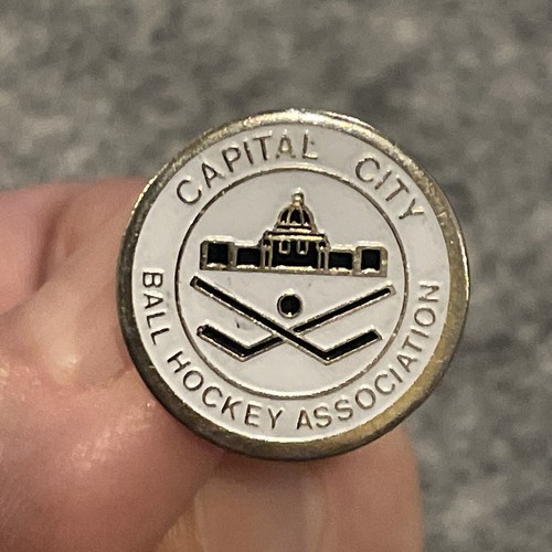 Capital City Ball Hockey Association League Logo Sticks Vintage Enamel Lapel Pin - Picture 6 of 13