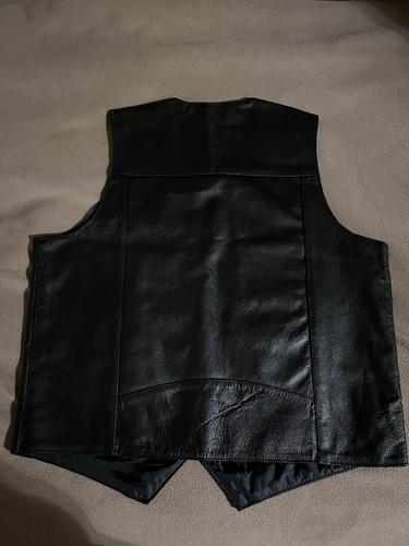Neu mit Etikett Event Leder Herren klassische schwarze Leder Motorradweste Medium neu - Bild 4 von 4