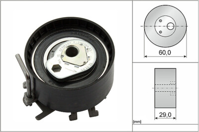 INA 531 0404 10 Spannrolle, Zahnriemen für DACIA,NISSAN,PEUGEOT,PROTON,RENAULT