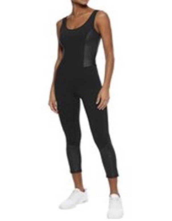 Iris Ink Black Jumpsuit Salopette Fitted L Catsuit Athleisure