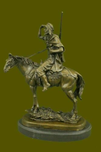 Escultura de bronce Antoine Barye árabe a caballo cazador marroquí decoración oferta de escultura - Imagen 1 de 10