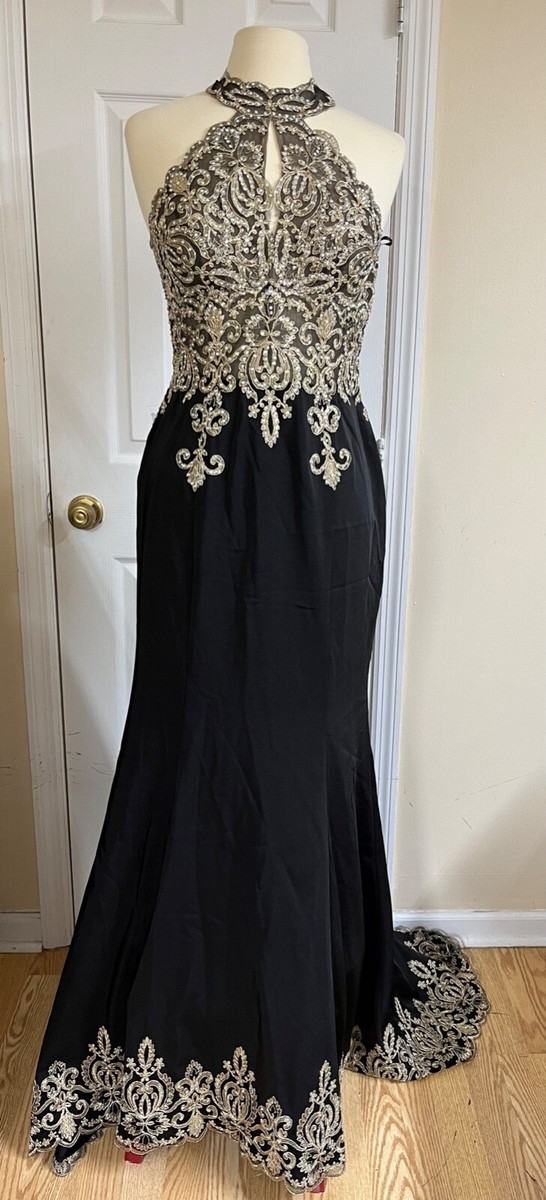 Stunning,Show Stopping Evening Gown/Prom Gown, Gold and Black Size 9/10 |  eBay
