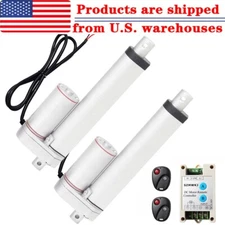 DC 12V 1500N 2X8" Linear Actuator W/ Controller for Auto Lift Window Door Opener