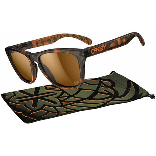 Oakley Frogskins Edizione Limitata Kazu Marrone Tartaruga W/Bronzo 24-336  Clear | eBay