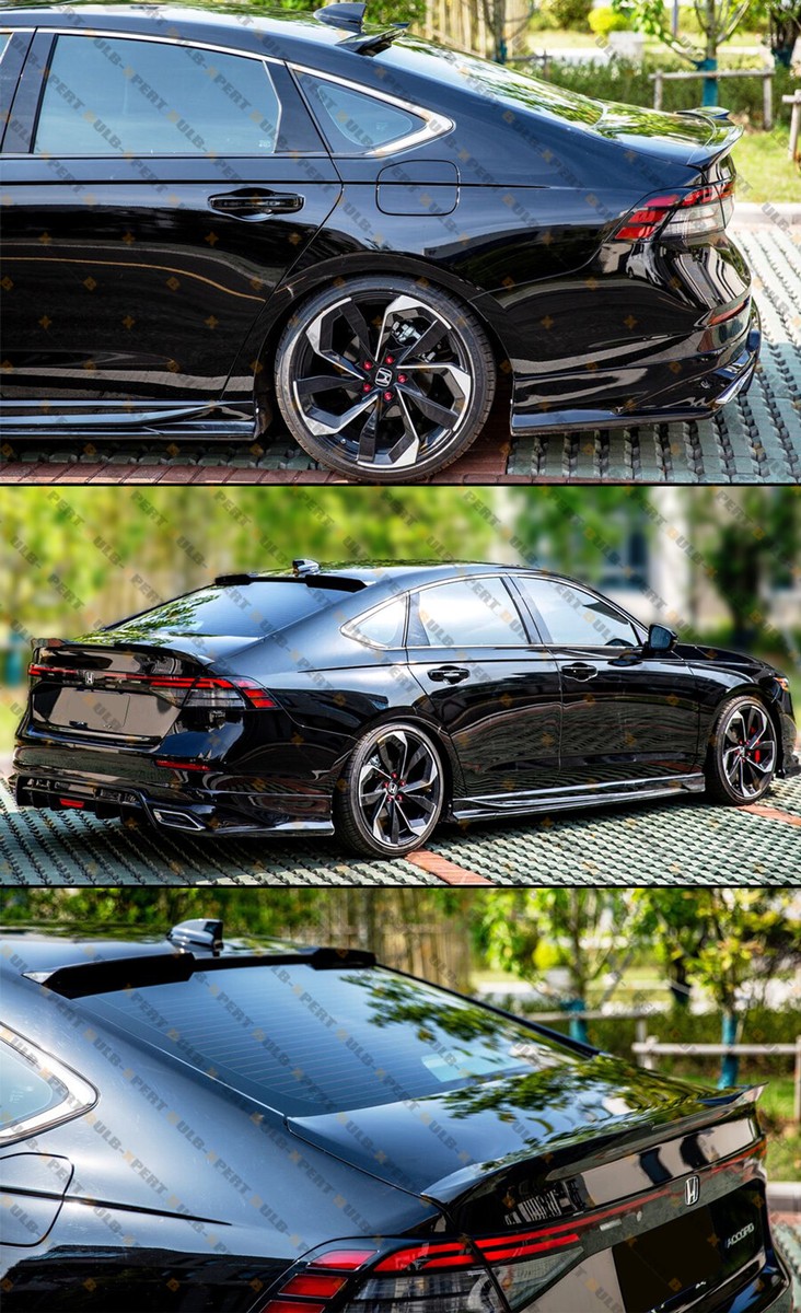 FOR 23-25 HONDA ACCORD GLOSS BLACK V3 HIGHKICK DUCKBILL