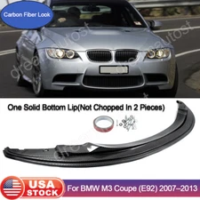 1x For 07-13 BMW E92 E93 M3 Carbon Fiber Style Front Bumper Lip Splitter Spoiler