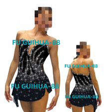 New Black Figure Skating Dress,Dress For Competition 610