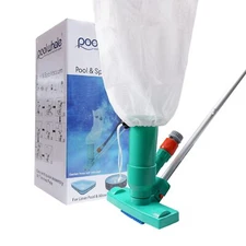 Portable Pool Vacuum Jet Underwater Cleaner W/brushbag6 Section Pole Of 56.5"no