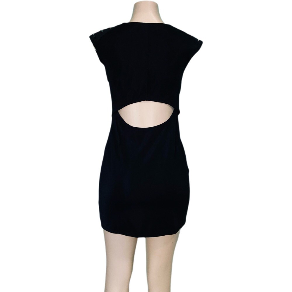 black cocktail dress forever 21 Forever 21 Women's Bandage Style Mini Dress with Seashell Hardware, Sizes Xxs-xxl, Black
