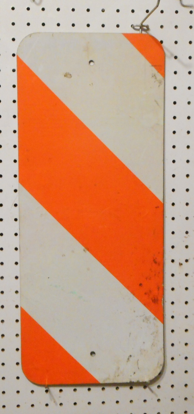 UNUSED 10 X 24 ORANGE ON WHITE DIAGONAL SIGN | eBay