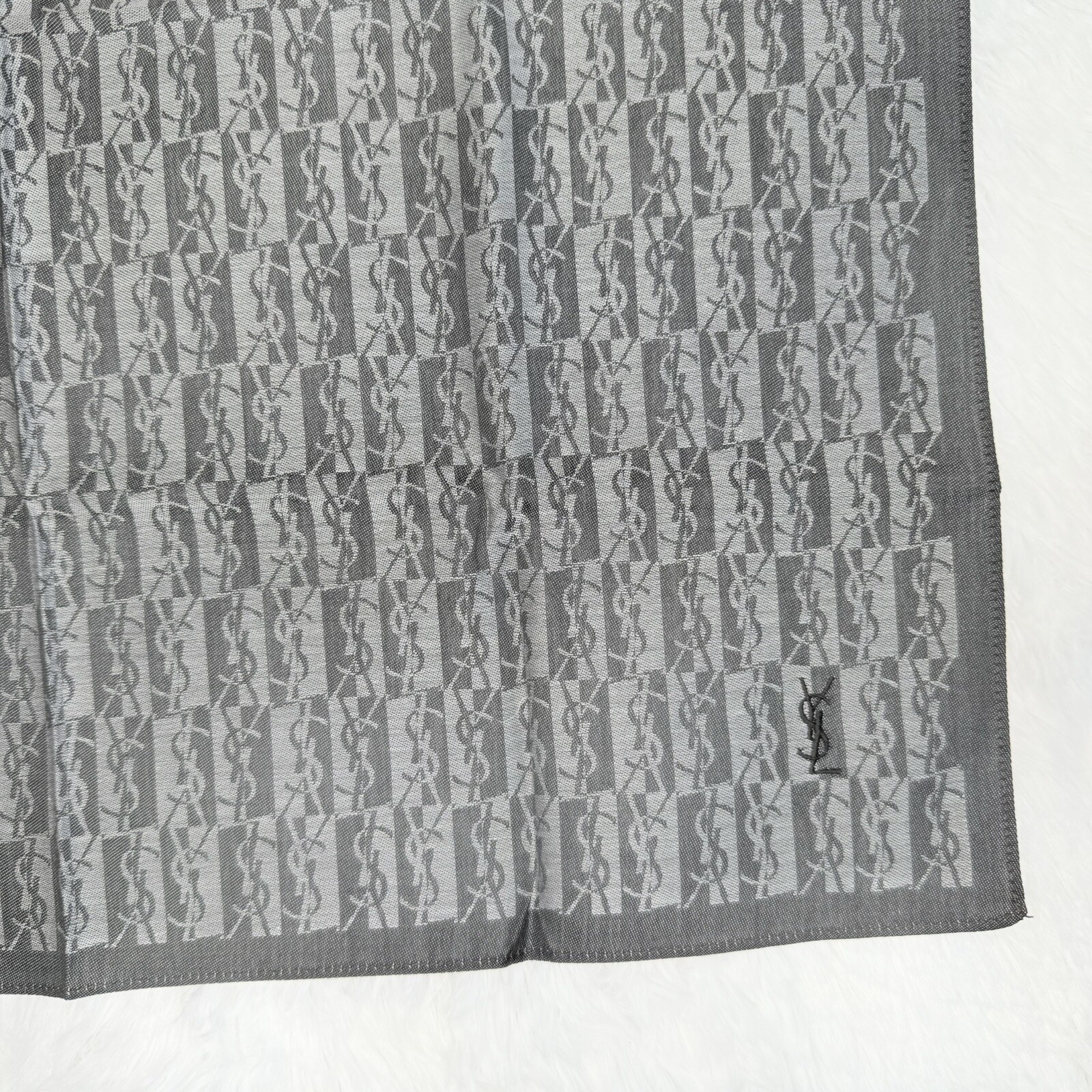 YSL mini sciarpa fazzoletto donna cotone logo Yves Saint Laurent borsa borsetta