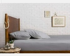 Mayfair Linen 600 Thread Count 100 Egyptian Cotton 1 Fitted Sheet Twin, Silver