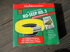 Fluidmaster wax toilet gasket NO-SEEP No 3 Urethane wax toilet bowl gasket