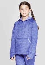 NEW C9 Champion - Cozy Fleece Pullover Hoodie - Blue- Size Youth XS 4-5 