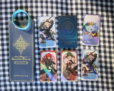 Genshin Impact 2023 Game Art Exhibition cards & souvenir band
