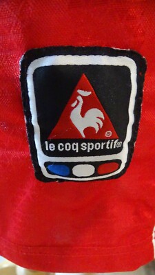 Maillot Football Le Coq Sportif Annees 80 Vintage No Tennis T.xl Rouge