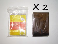 2 X Emergency Survival Insulation Mylar Blanket - Each 6.8 ft. x 4.35 ft. - NEW 