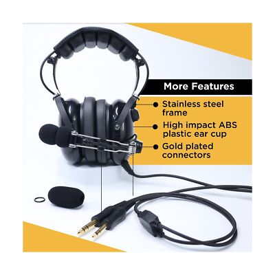 Cuffie Aviation KORE P1 Per Piloti - Riduzione Rumore 24dB, Microfono Cancelletto - Con Borsa Inclusa - Foto 7