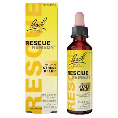 Bach RESCUE REMEDY Dropper Natural Stress Relief 0.7 fl oz 20mL