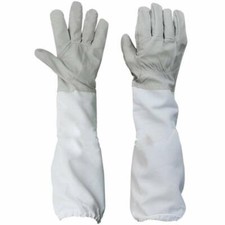 1Pair Anti-bee Gloves Thick Sheepskin Beekeeping Equipment White