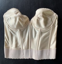 Carnival Vintage Strapless Corset Bustier Size 34C Nude