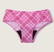 VS pink PERIOD PANTY Hipster large New sealed pink plaid