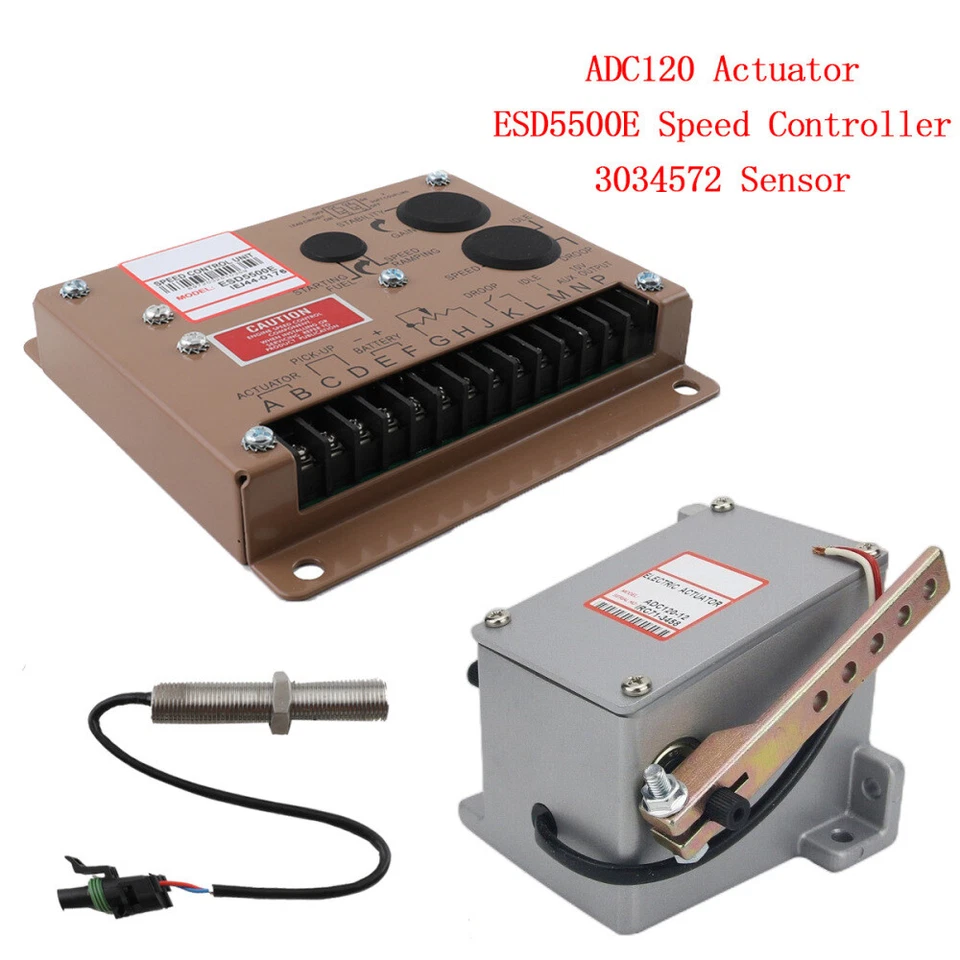 MARKENLOS Generatore Diesel ADC120 Attuatore + Regolatore Velocità ESD5500E + Sensore 3034572