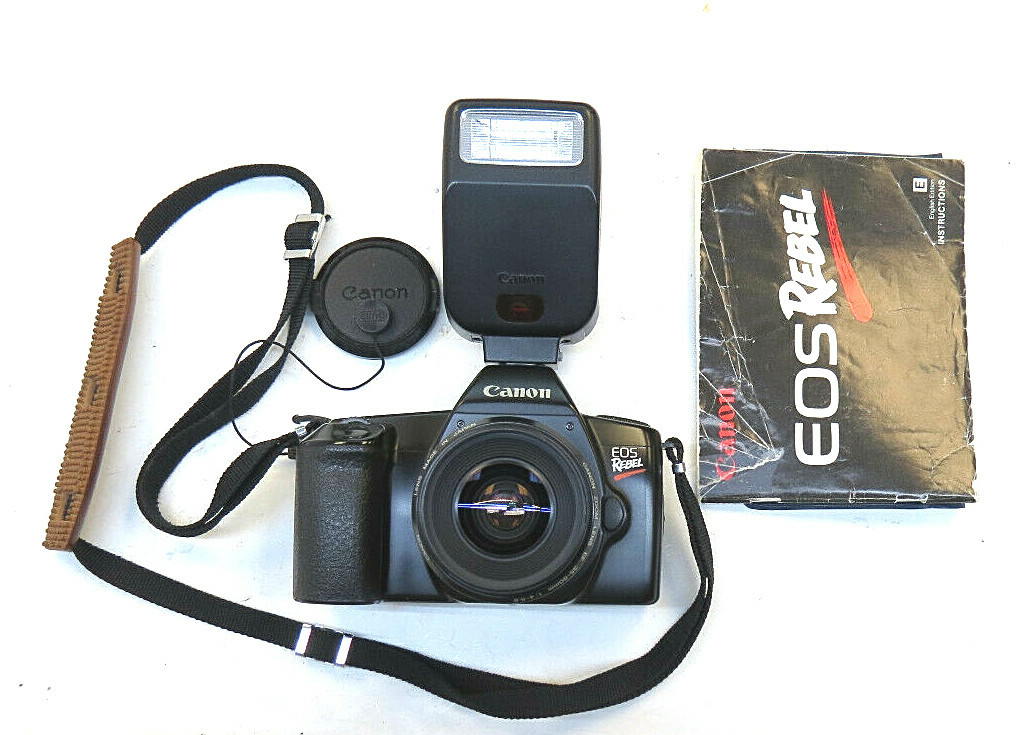 Canon EOS Rebel Black Camera / Canon Zoom EF 3580mm 145.6/ Canon Flash eBay