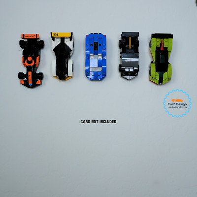 FurfDesign Wall Mount for Polybag Brick cars; The Original (5-Stud Polybag Cars)