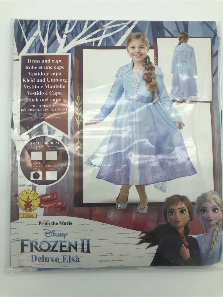Disfraz de princesa Elsa de lujo para niñas Disney Frozen 2 cuento de hadas para niños Foto 4 de 4