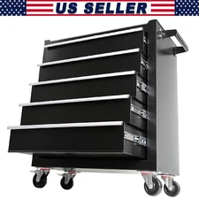 5 Drawer Rolling Tool Box Cart Tool Chest ,Lockable Tool Storage Cabinet w/Lock
