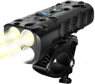 Fahrrad Scheinwerfer 6400mAh Frontlicht USB 2000LM Fahrradlicht Powerbank 4-LEDs