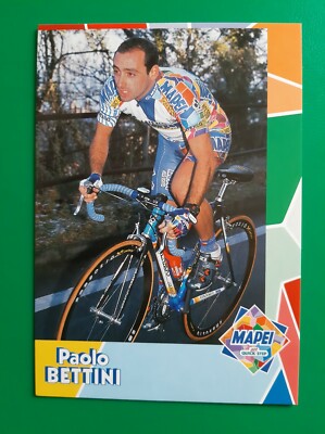CYCLING cycling card PAOLO BETTINI team MAPEI Quick-Step 2000
