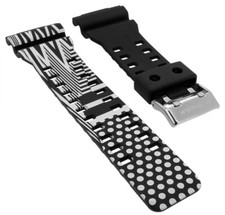 Casio Bracelet de Montre Blanc-Noir G-Shock GD-120LM-1AER