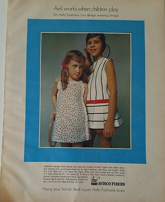 1969 little girls Crantex design Daisy stripe print dresses vintage fashion  ad | eBay