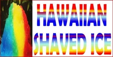 Hawaiian Shaved Ice Restaurant Food Bar DECAL STICKER Retail Store Sign