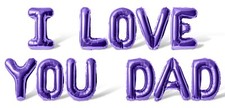 I LOVE YOU DAD Letter Balloon Banner - Father's Day Party Supply Decorations