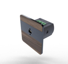 F&F DRL-12 49 Laser Bewegungsmelder Lichtschranke Beleuchtung Nussbaum Schwarz