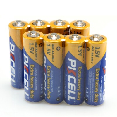 Double A Batteries 1.5V R6P UM3 PC1500 Zinc-Carbon AA Battery for Lights 8pcs