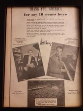 Victor Borge Rare Original 1951 Promo Poster Ad Framed!