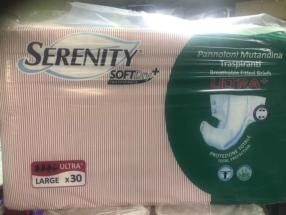 90 Pannoloni a Mutandina Serenity Ultra. Taglia L .3 Confezione Da 30 Pz