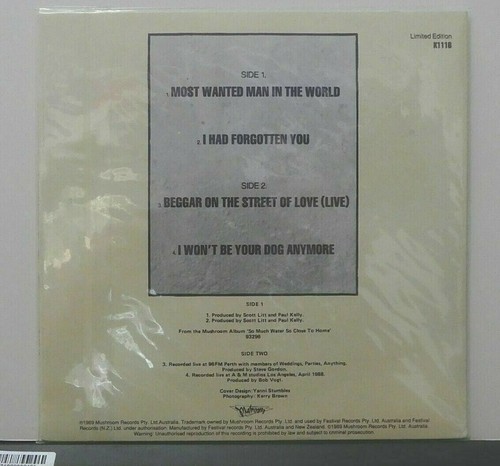 PAUL KELLY & THE MESSENGERS Most Wanted Man 4 Track EP + POSTER & HYPE STICKER - Picture 2 of 2
