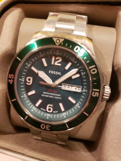 Fossil FS5690 Green Dial Stainless 