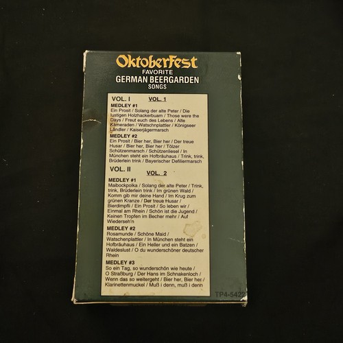 Oktoberfest Favorite German Beergarden Songs Vol 1 & 2 Cassette 1994 - Picture 3 of 3