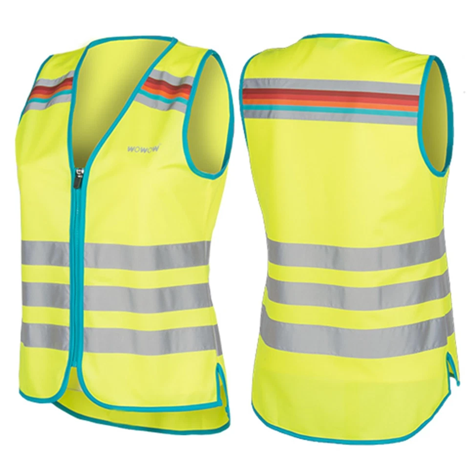 Wowow Sicherheits Warn Weste Lucy Jacket Größe S Gelb Reißverschluss Fahrrad